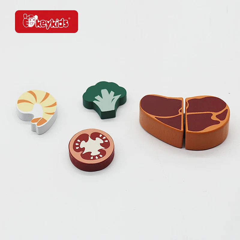 In Stock Kids Pretend Play Wooden Cooking Stove With 13 Pieces Accessories W10B464